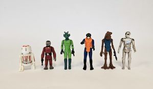 Seven Vintage 1978 GMFGI Star Wars Action Figures to include Greedo with blaster Hammerhead with