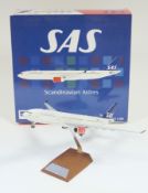 J C Wings 1:200 scale Scandinavian Airlines SAS Airbus A330-300 diecast model airplane, no. LN-RKH,