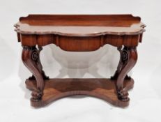 Victorian mahogany Duchess side table, the shaped top with back rail and ogee moulded edge, with