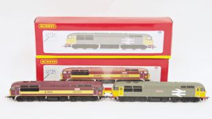 Two Hornby model railways OO gauge locomotives, R2750X EWS Co-Co diesel electric Class 56 '
