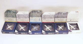 Six Gemini Jets 1:400 scale die-cast aircraft models FedEx Express Boeing 767-300F item no.
