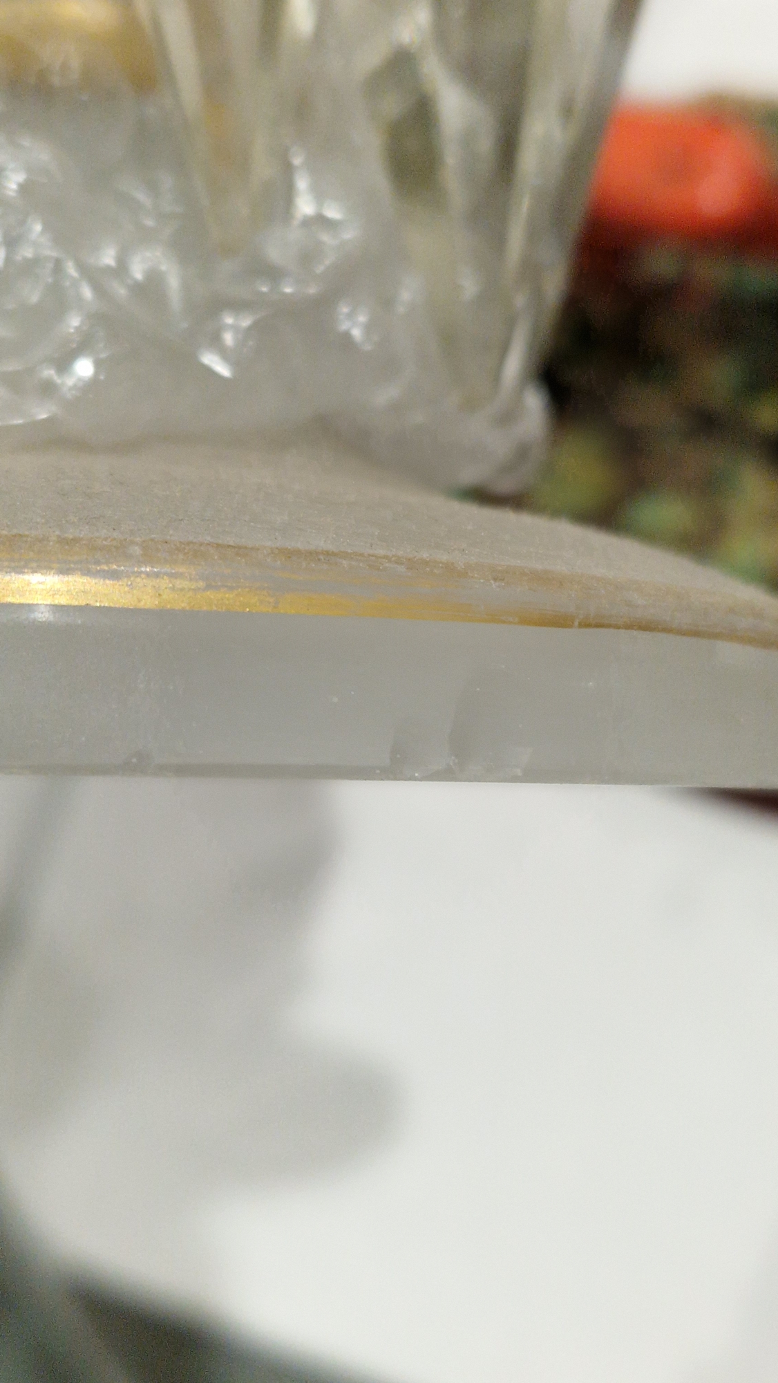 Two Victorian frosted opaque and gilt glass lustres, suspending pendant drops, four clear glass - Image 8 of 23