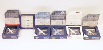 Five Gemini Jets 1:400 scale die-cast aircraft models FedEx Express Boeing 767-300F item no.