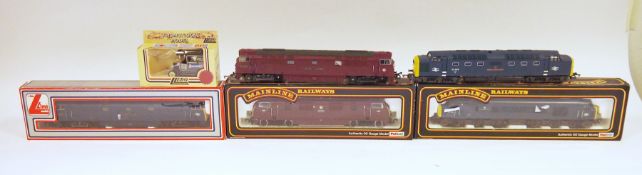 Two Boxed Mainline Railways 00 gauge locomotives to include 37051 loco Diesel and No.37-073 Type 4