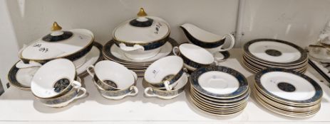 Royal Doulton 'Carlyle' pattern dinner service, mainly for eight including covered tureens, sauce