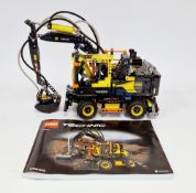 Lego Technic No. 42053 Volvo EW160E Excavator constructed Lego set with instructions (no box)