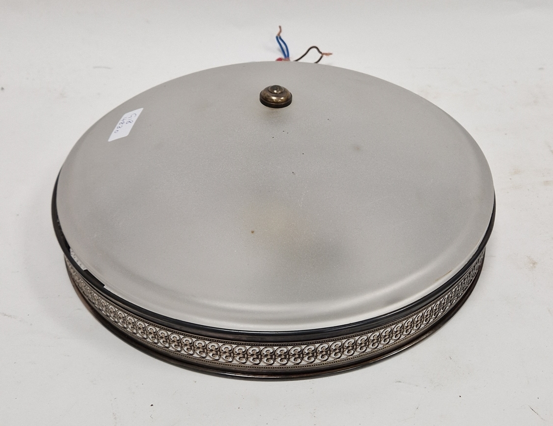 Pair of Colefax & Fowler convex electric wall lanterns, faux bois with gilt details and glass - Image 2 of 2