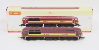 Hornby model railways OO gauge locomotive R2648 EWS Co-Co diesel electric Class 56 56059, boxed