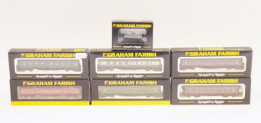 Graham Farish by Bachmann N gauge model railway coaches and rolling stock to include 377-301 LMS