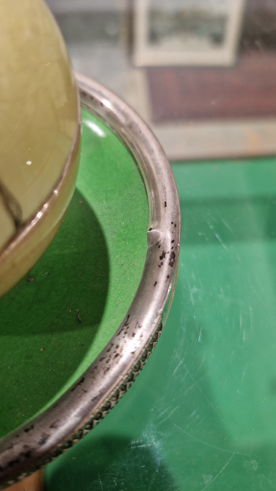 Royal Doulton silver-mounted match striker, of globular form, the silver rims hallmarked Birmingham, - Image 6 of 15