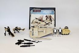 Vintage Star Wars Vehicles to include MLC-3 (Mobile Laser Cannon), two Speeder Bikes (both with