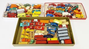 Approximately eighty Lesney loose playworn diecast vehicles including 2 x Ford Fairlane fire chief's