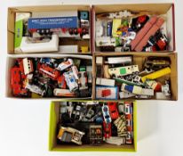 Large collection of loose playworn diecast vehicles including Mattel Hot Wheels, Matchbox, Oxford