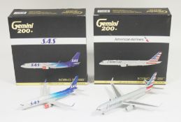Two Gemini Jets - Gemini 200 1:200 scale die-cast aircraft models SAS Boeing 737-800, item no.