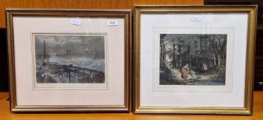 Quantity of framed prints to include childrens illustrators, i.e. John Tenial, Margaret Tarrant,
