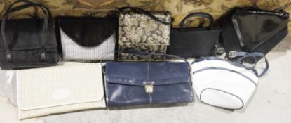 Quantity of handbags and purses to include examples Louis Feraud, Andrea Carrano and others and a