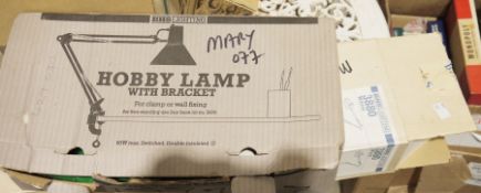 Quantity of board games to include Othello, Monopoly, Go etc. two hobby lamps and other items. (4