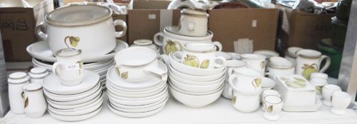 An extensive service of Denby Troubadour pattern, to include plates, cups, saucers, casserole