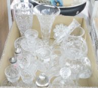 A quantity of cut and moulded glass by Webb Corbett, Royal Brierley, Tutury Crystal and others to