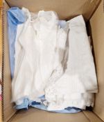 Selection of baby clothes, embroidered, lace and crochet detail (1 box)