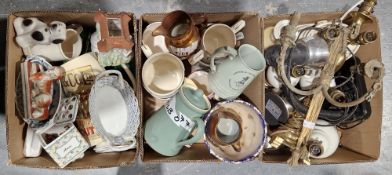 Assorted ceramics to include an Adrea ceramic basket, a Copeland Spode ceramic tankard and other