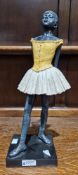 A resin statuette of a ballerina after Degas, on plinth base Property of Dunkirk Manor,