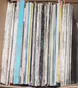 Quantity of records to include albums and singles, and a corona typewriter (3 boxes)