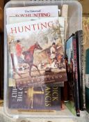 Various sporting books to include Holland, Anne 'Hunting a Portrait', Little Brown 2003 dust