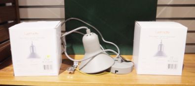 Three Leitmotiv grey pendant lamps, two contained within original boxes (3)