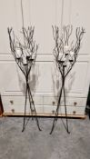 Pair of tripod candlestands in the form of branches (2)  Property of Dunkirk Manor, Theescombe,