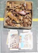 Quantity of carved wooden items, mainly African animals to include elephants, gazelle, rhinos, etc