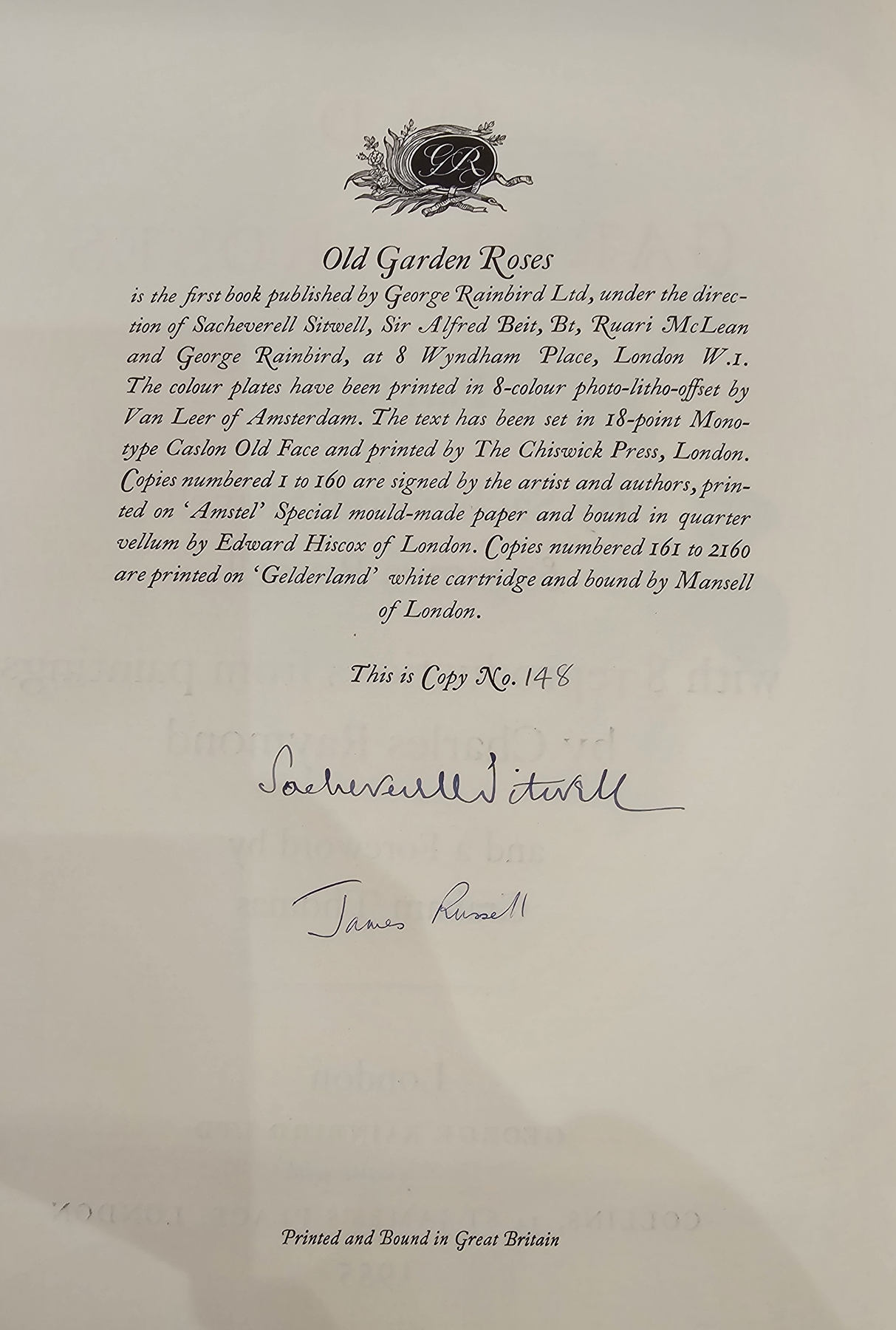 Sitwell, Sacheverell and Russell, James, "Old Garden Roses Part One", with 8 reproductions from - Image 24 of 40