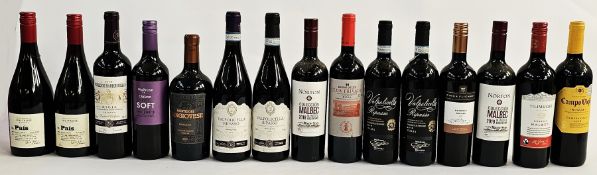 Collection of various red wines to include Bodega Norton Malbec Mendoza Argentina 750ml 13.5% vol,