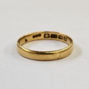 22ct gold wedding ring, 2g approx
