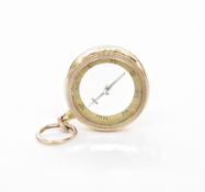 Compass fob in 18ct gold mount  Condition Report There is wear to the gold surround commensurate