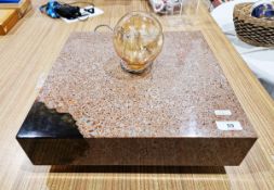 Concrete and resin table lamp by 'One Artisan', 35cm x 35cm x 11cm excl bulb