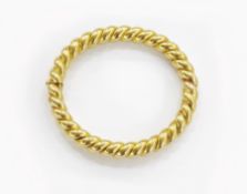 18ct gold bangle, twisted rope pattern, 47.8g approx.