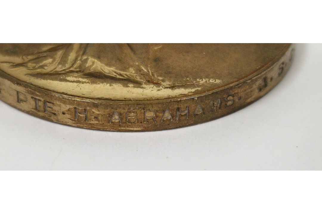 Collection trio group of WWI war medals and ribbons, presented to Pte. Abrahams A.S.C., number M2- - Image 3 of 7