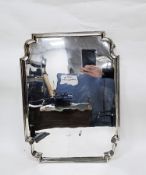 Art Deco silver salver, Sheffield 1935, Frank Cobb & Co Ltd, of plain rectangular form with