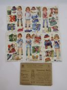 Tuck's 'Dressing Dolls' series III from the 'Oilette' series, 6 to include 'Little Betty Blue', 'The