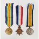 Collection trio group of WWI war medals and ribbons, presented to Pte. Abrahams A.S.C., number M2- - Image 1 of 7