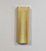 Cartier Paris gold plated lighter, with engine turned decoration, no 78032 A, housed in original box