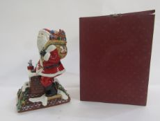 Villeroy and Boch, Christmas Toys Memory ceramic musical 'Santa on rooftop', plays 'Santa Claus is