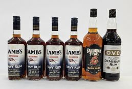 Four bottles of Lamb's Imported Genuine Navy Rum, 70cl 40% vol, together with a bottle of