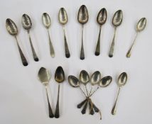 Collection of silver tea and coffee spoons, various dates and makers, 5.5ozt