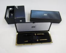 Mont Blanc Meisterstuck fountain pen, no.146 with matching ballpoint pen, in case with paperwork and