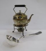 Late 19th / Early 20th century silver plated spirit kettle in the Christopher Dresser manner,