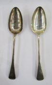 Pair of George III silver tablespoons, London 1812, makers William Eley, William Fearn and William