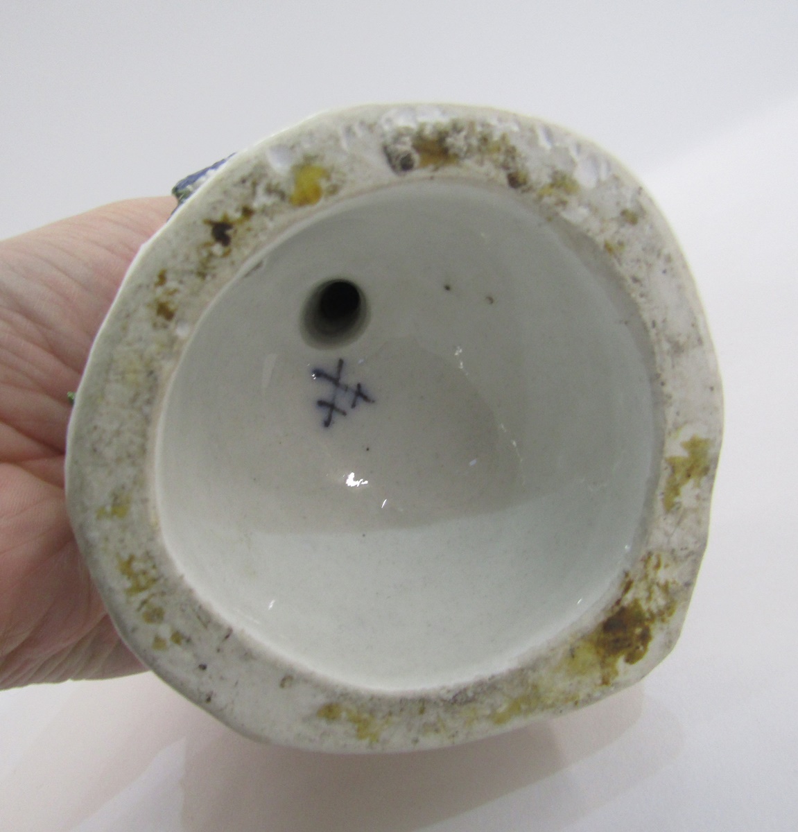 Meissen allegorical figure of Summer from the Seasons, circa 1750, blue crossed swords mark, after - Image 3 of 3