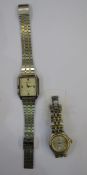 Lady's Ellesse bi-coloured stainless steel bracelet watch and a gentleman's Monceau bi-coloured